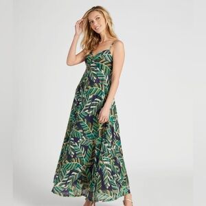 Molly Bracken Tropical Green Maxi Dress